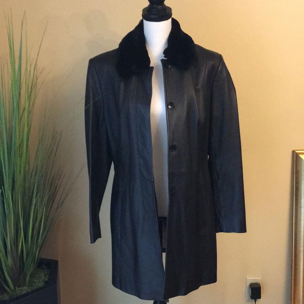 Vintage black leather jacket